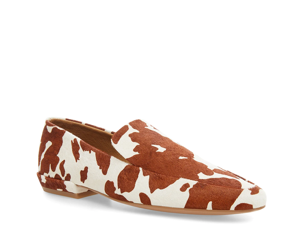 cow design loafers
