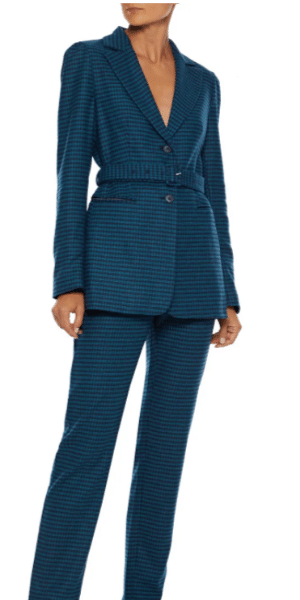 Woman in blue suit